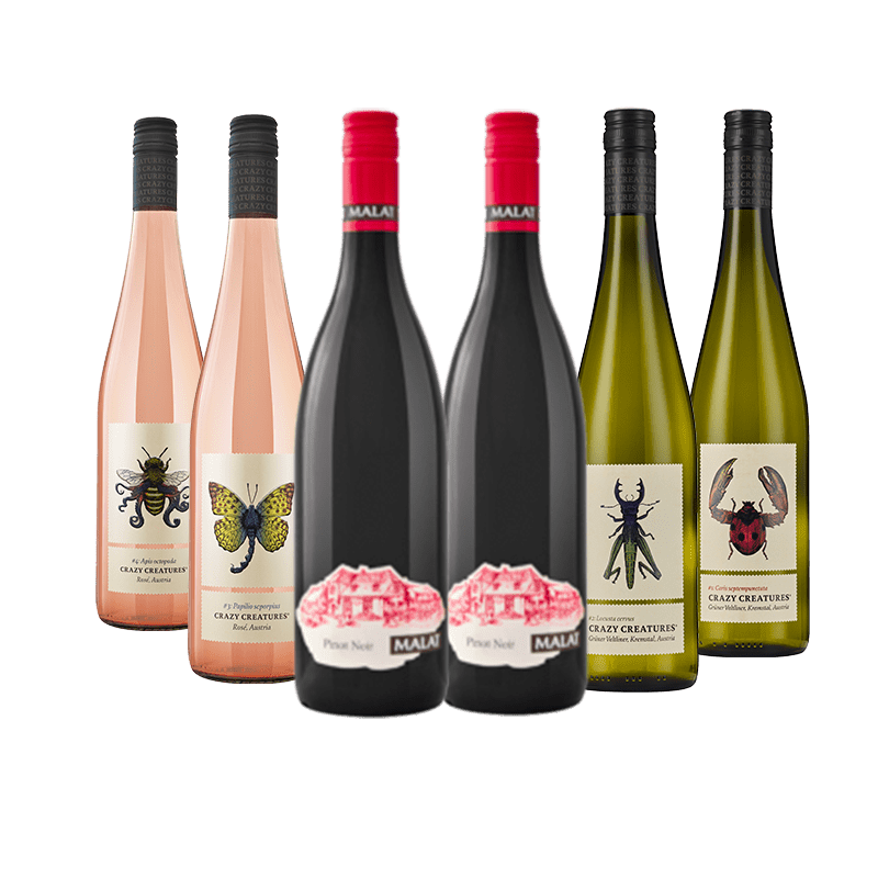 Malat, Crazy, Pinot sommerkasse - Mevino.dk - Grüner Veltliner